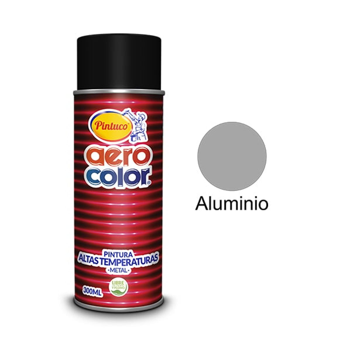 PINTUCO - PINTURA AEROSOL ALTATEMPERATURA ALUMINIO 300ML AEROCOLOR
