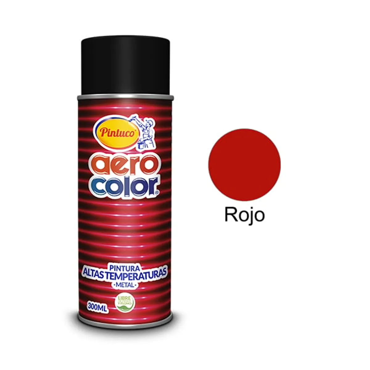 PINTUCO - PINTURA AEROSOL ALTATEMPERATURA ROJO 300ML AEROCOLOR