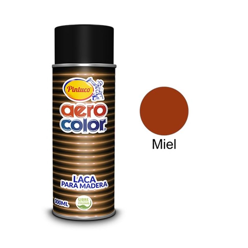 PINTUCO - PINTURA AEROSOL TRANSPARENTE MADERA MIEL 300ML AEROCOLOR