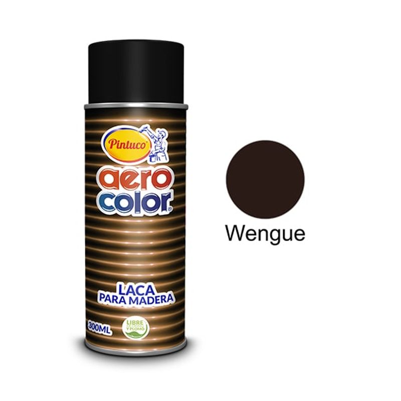PINTUCO - PINTURA AEROSOL TRANSPARENTE MADERA WENGUE 300ML AEROCOLOR