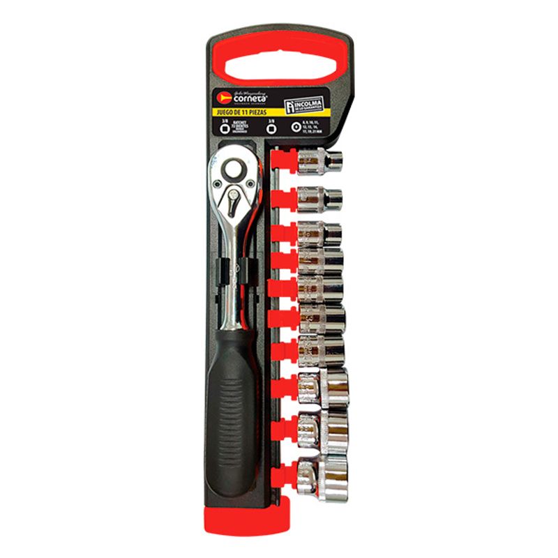 INCOLMA - JUEGO RACHET 3/8''+COPAS 8 21MM INCOLMA