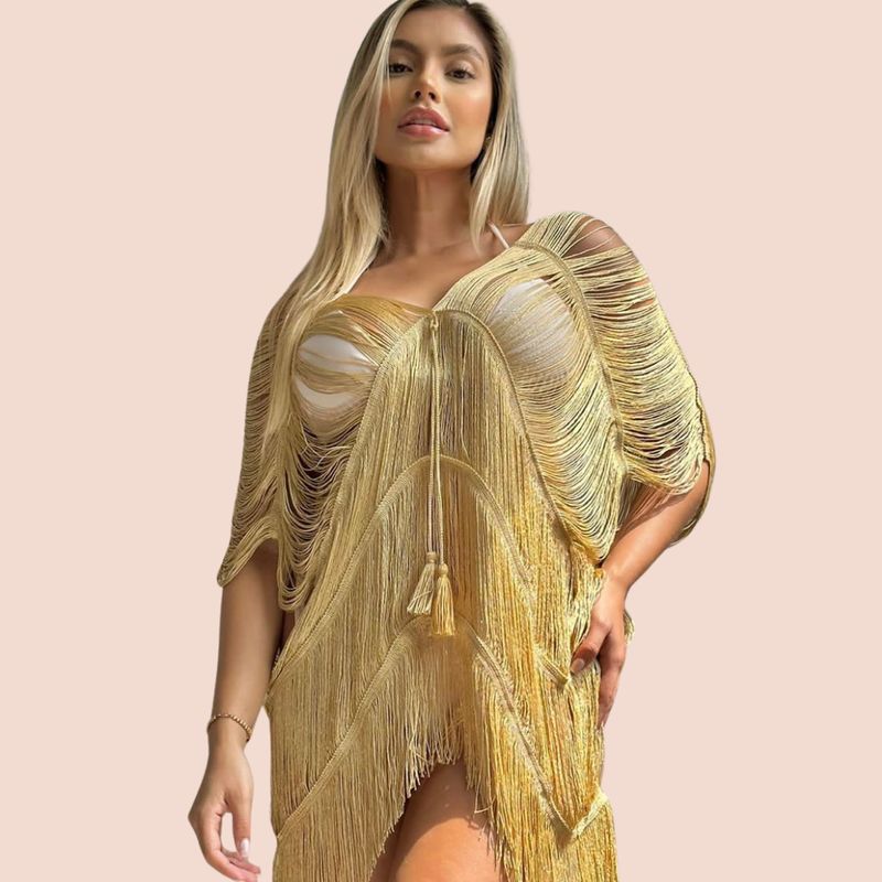 MANTARRAYA BEACHWEAR - Salida De Baño De Playa Tejida en Hilo Para Verano Elegante