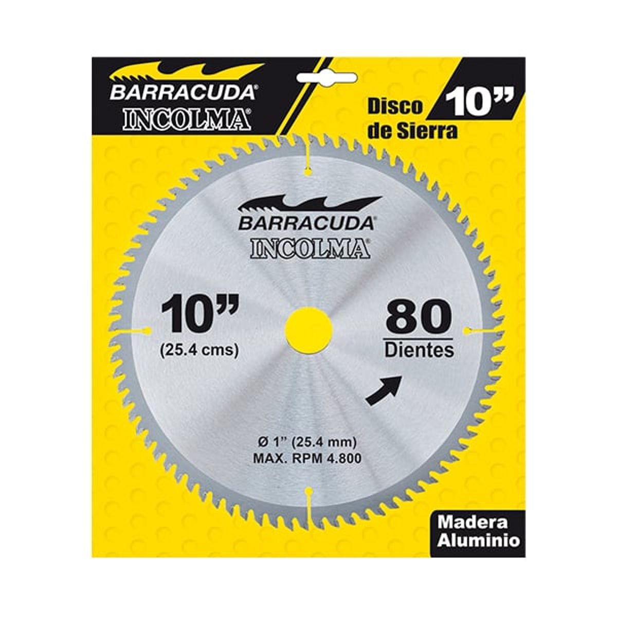INCOLMA - DISCO SIERRA 10'' 80 DIENTES BARRACUDA INCOLMA