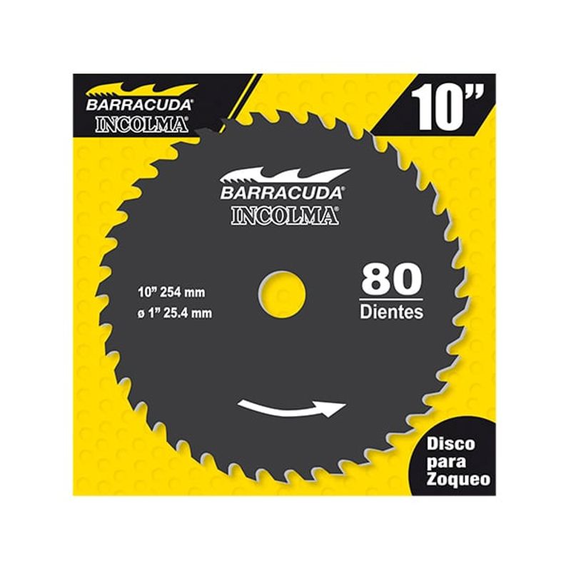 INCOLMA - DISCO ZOQUEADOR 10 80 DIENTES
