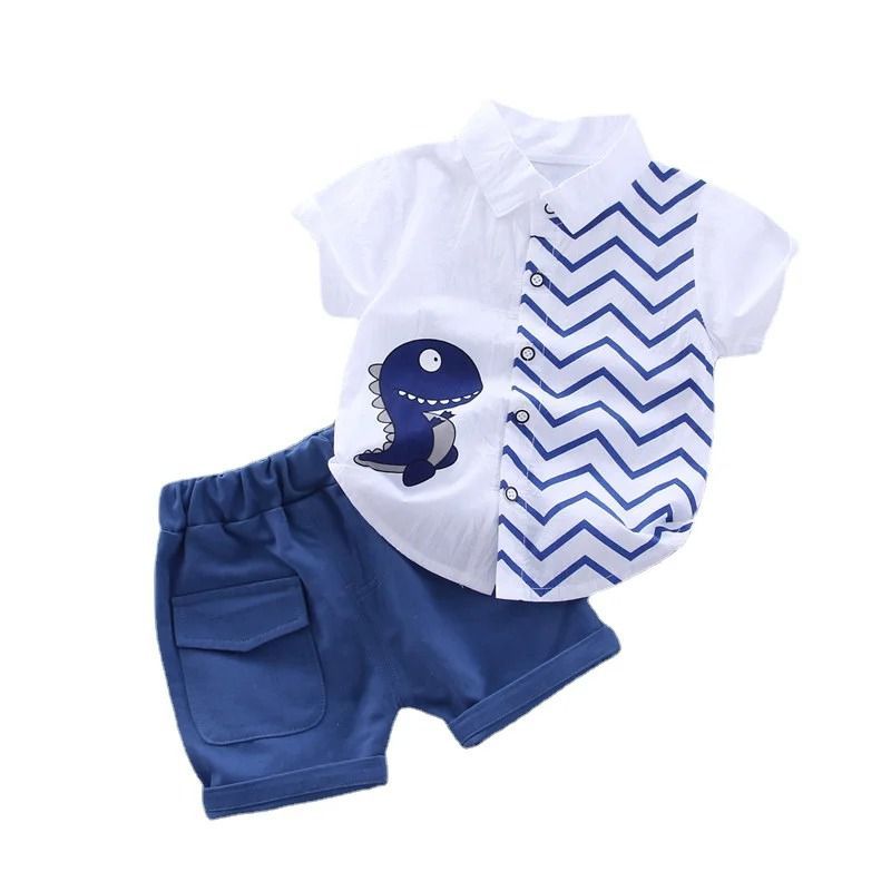 LUSOLSI - Ropa para niños conjuntos de vestir bebes camisa y pantalon corto