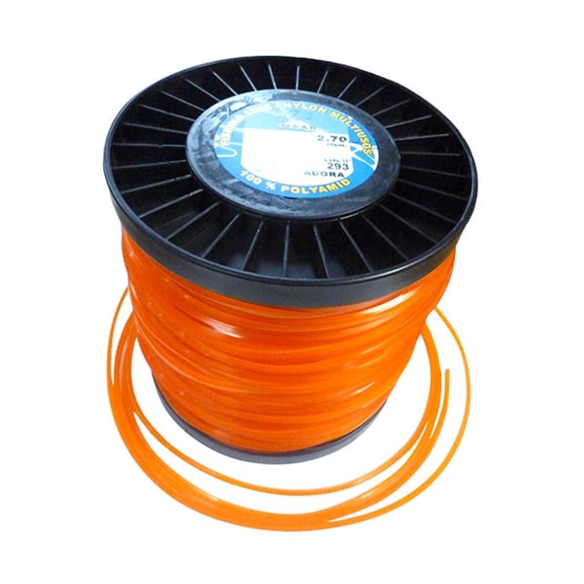 GENERICO - NYLON CUADRADO GUADANA 2.7 MM X 180 METROS NARANJA IMPAR