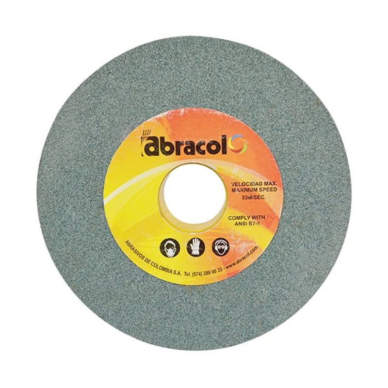 ABRACOL - DISCO RUEDA ESMERIL 6 X 1'' CV GRANO 80 ABRACOL