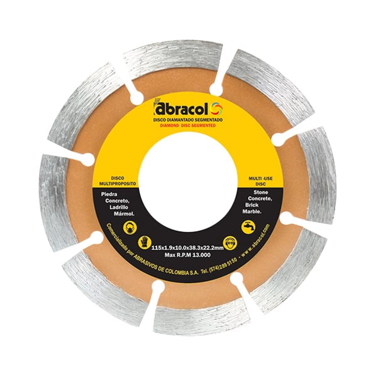 ABRACOL - DISCO DIAMANTADO 4-1/2'' SEGMENTADO 5502 ABRACOL