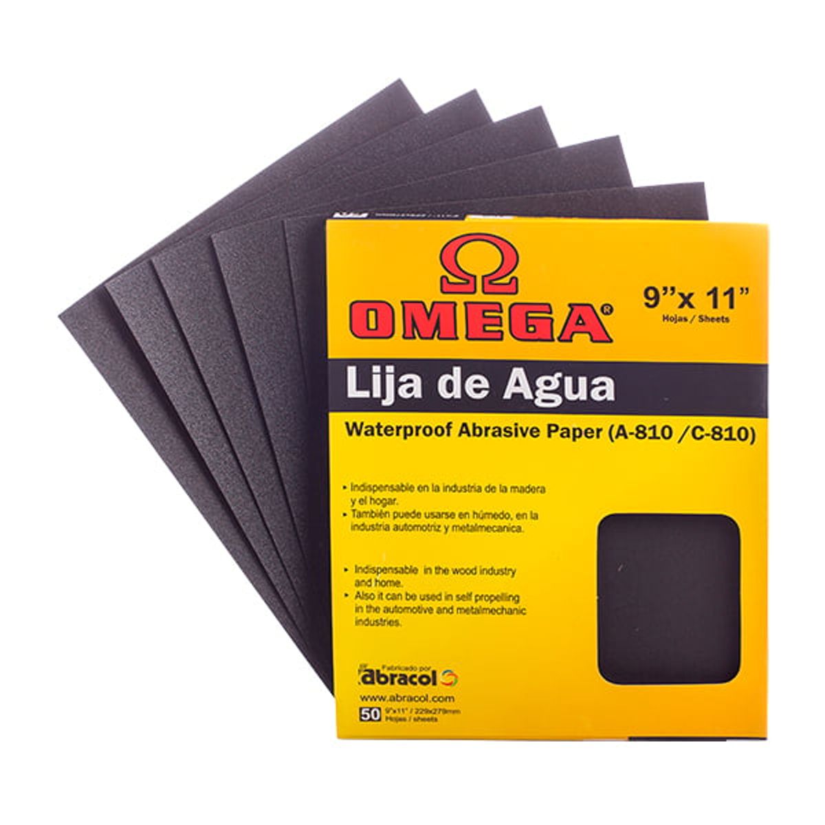 ABRACOL - LIJA DE AGUA N100 (50 UNIDADES) OMEGA