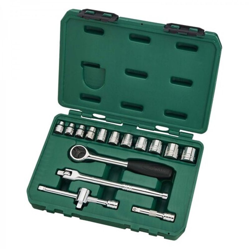 SATA - JUEGO COPAS 3/8 6PT 16PZ PULG REF.09085SJ SATA