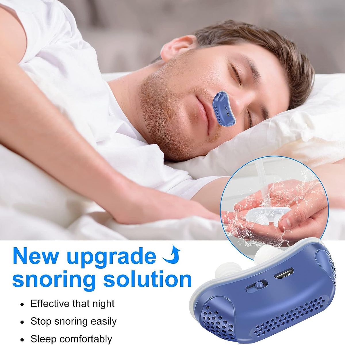 GENERICO - Antironquidos Solución Eléctrica Variable Para Ronquidos