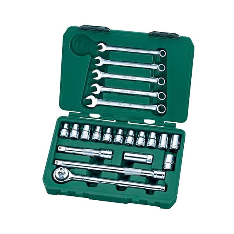 SATA - JUEGO LLAVE 6PT 1/2 21PZ MM/PG REF.09077SJ SATA