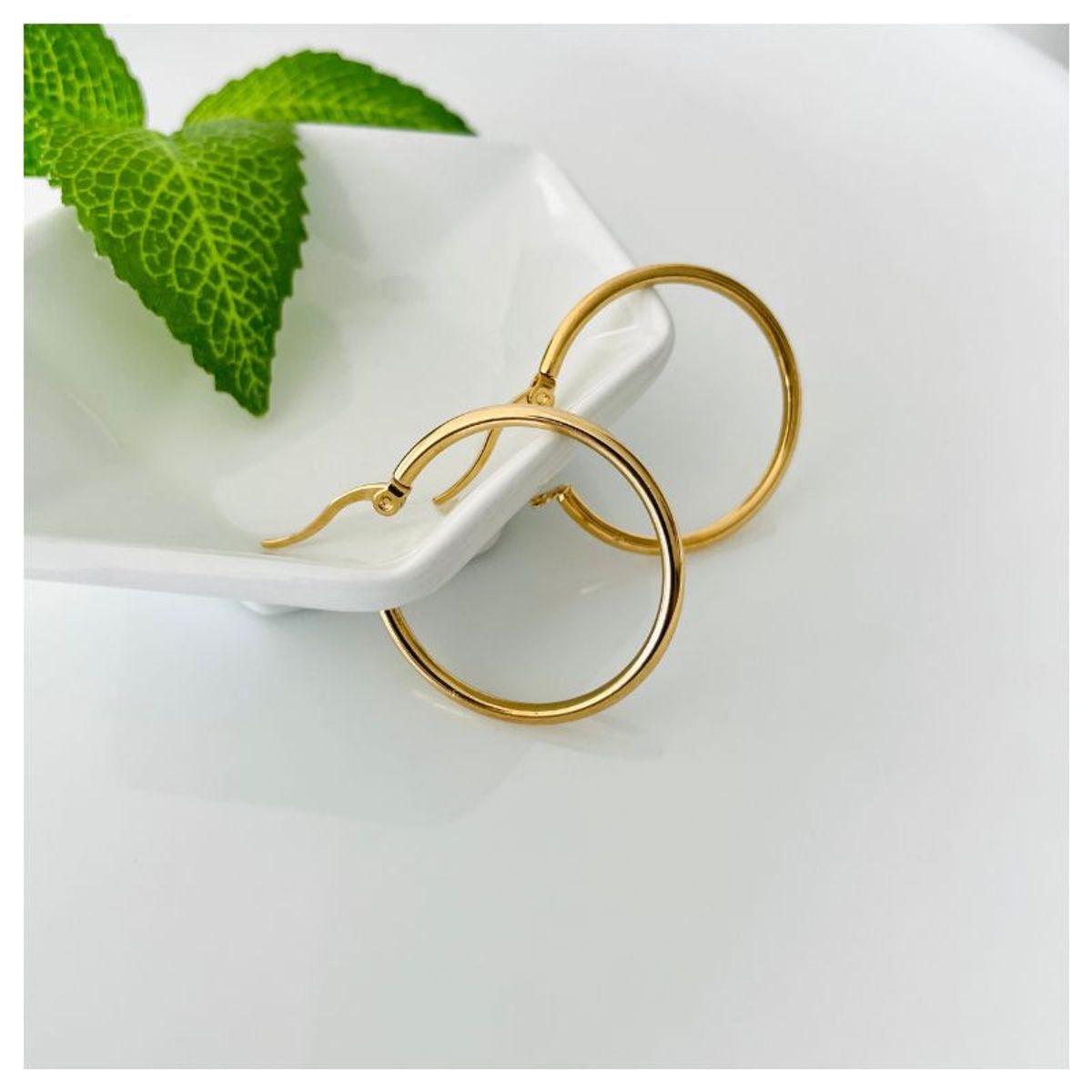 ACCESORIOS DE EVA - Candongas en Acero Inoxidable para Mujer Gold 35 mm_.