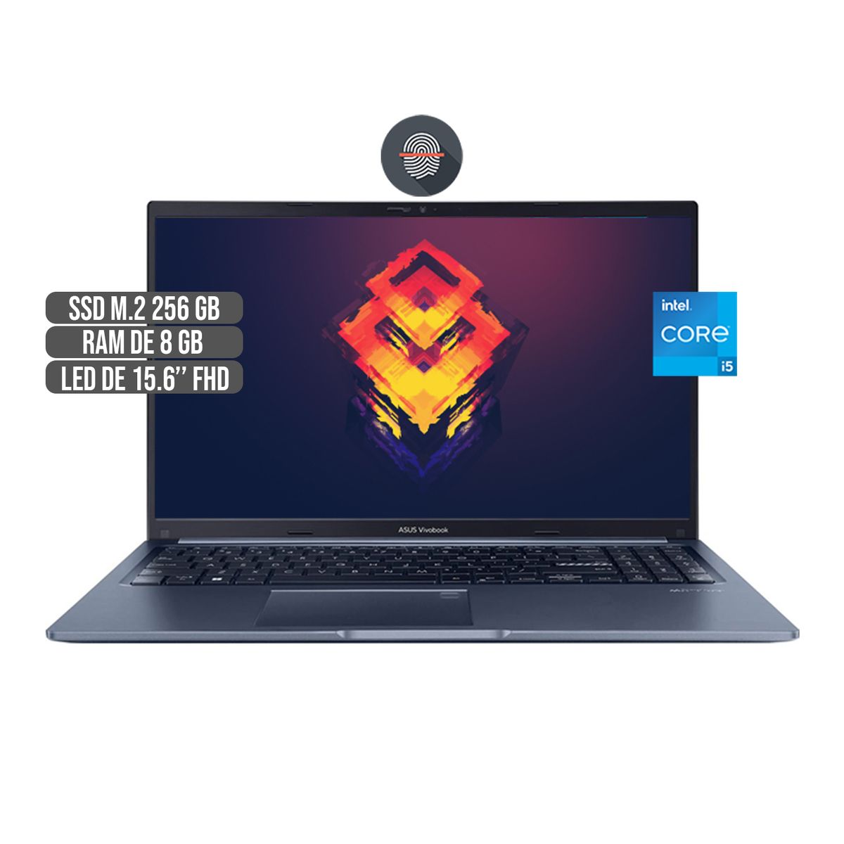 ASUS - PORTATIL ASUS INTEL CORE I5-1240P SSD 256GB RAM 8GB LED FHD 15.6
