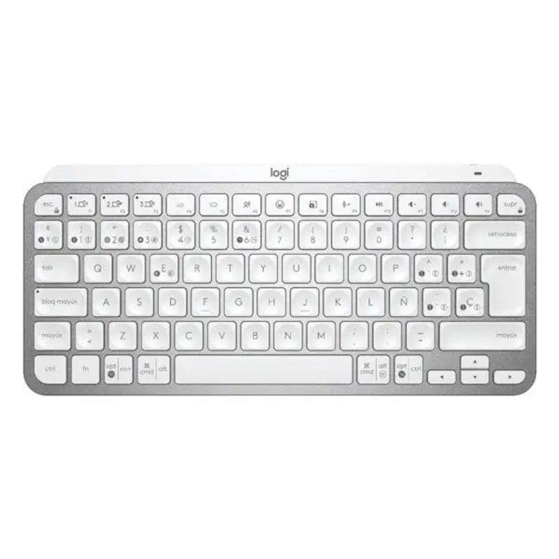 LOGITECH - Teclado Bluetooth Logitech Mx Keys Mini Plateado En Español