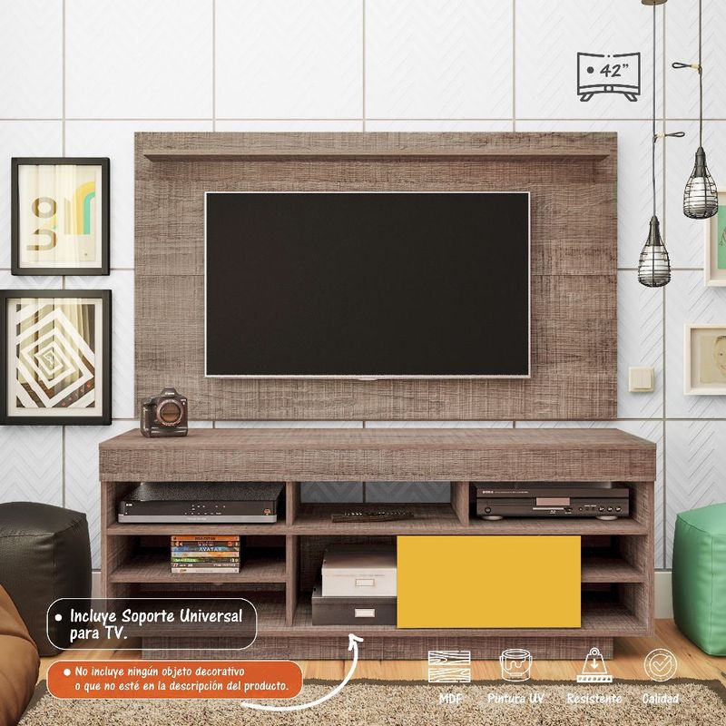 BERTOLINI - Combo Panel + Mueble de TV 42 Bertolini Incluye Soporte De TV