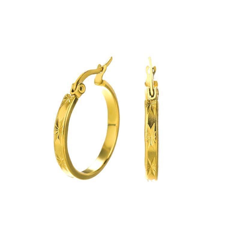 ACCESORIOS DE EVA - Candongas en Acero Inoxidable para Mujer Estrella