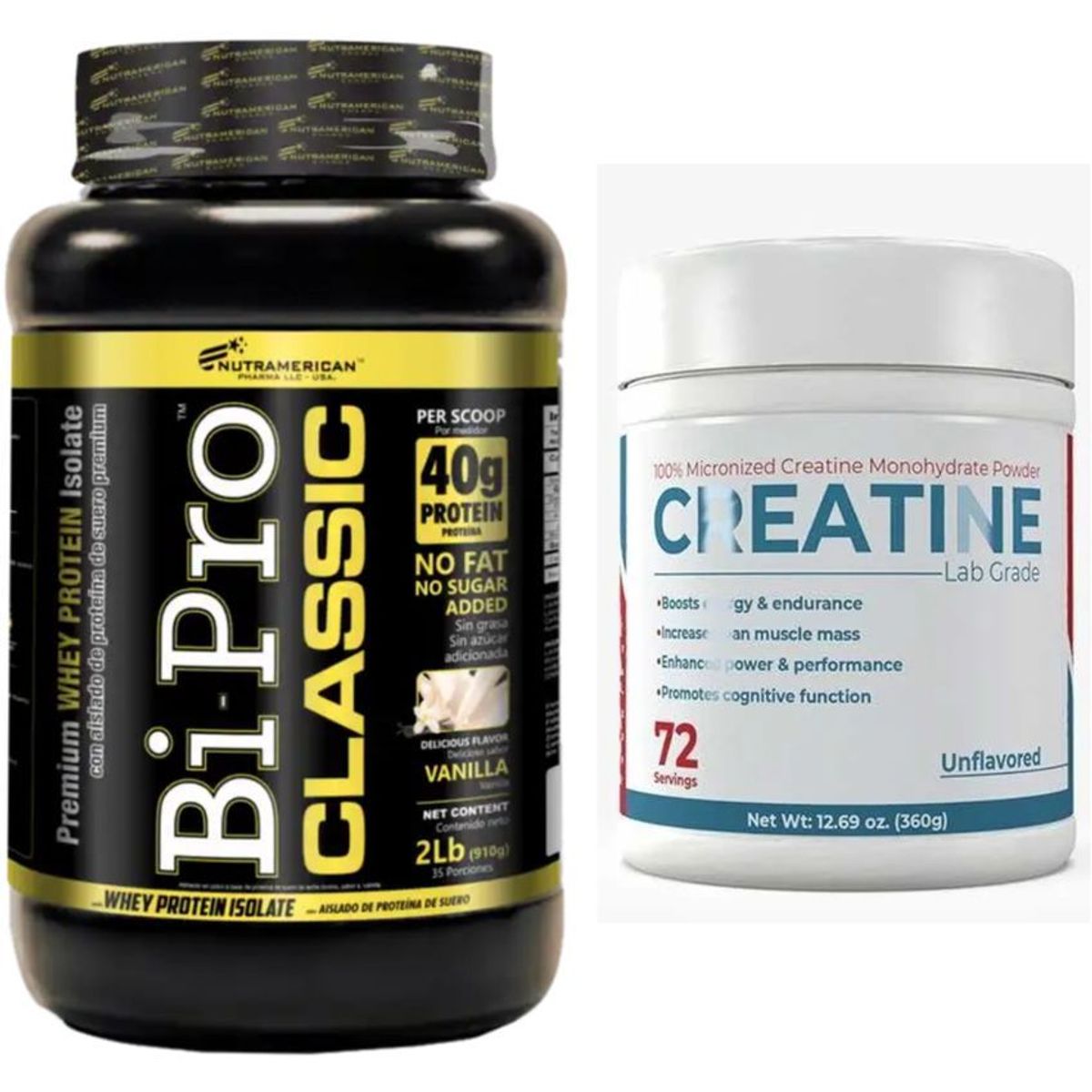 MEGAPLEX - Bipro classic 2 libras Sabor Vainilla proteina + creatina