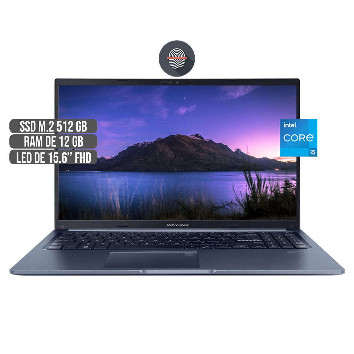 ASUS - PORTATIL ASUS INTEL CORE I5-1240P SSD 512GB RAM 12GB LED FHD 15.6