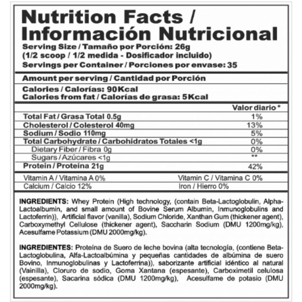 UPN - Bi pro classic 2 libras sabor vainilla bipro