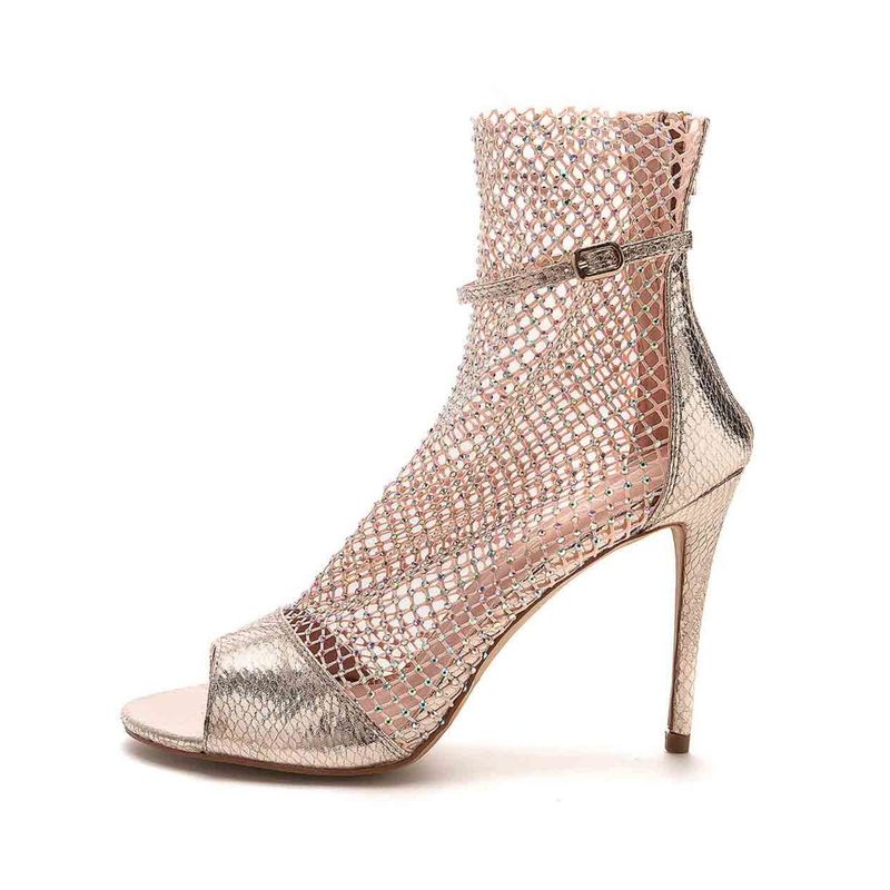 FRANKIE - Tacones Frankie de Fiesta para Mujer Elegantes en Dorado Rosa