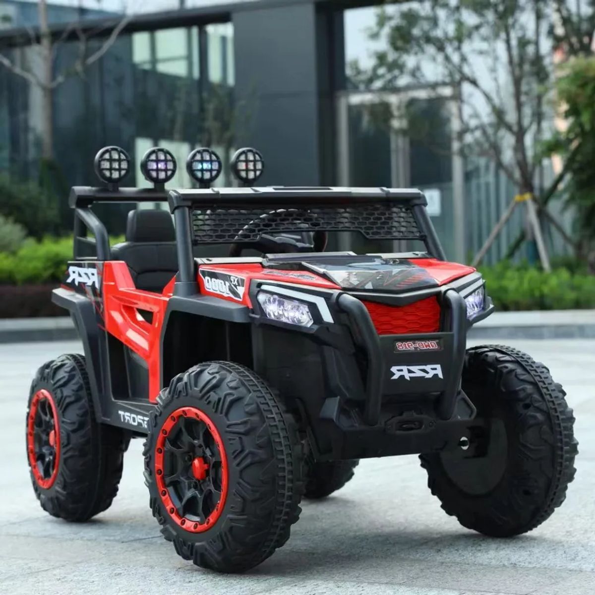 KIDSHOP - Carro Eléctrico Montable Tipo Jeep Control LB-Q918 Rojo