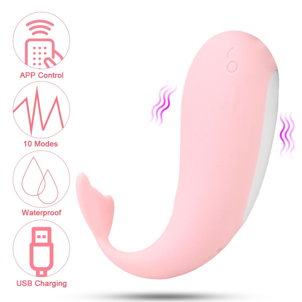 GENERICO - Dildo Vibrador Bluetooth Juguete Sexual Inalambrico Via App