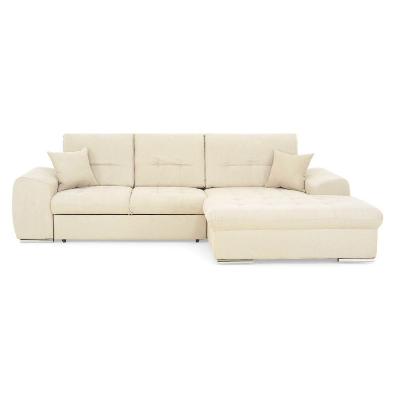 GENERICO - Muebles de sala en  L en living sala de estar Moderno en Color Blanco