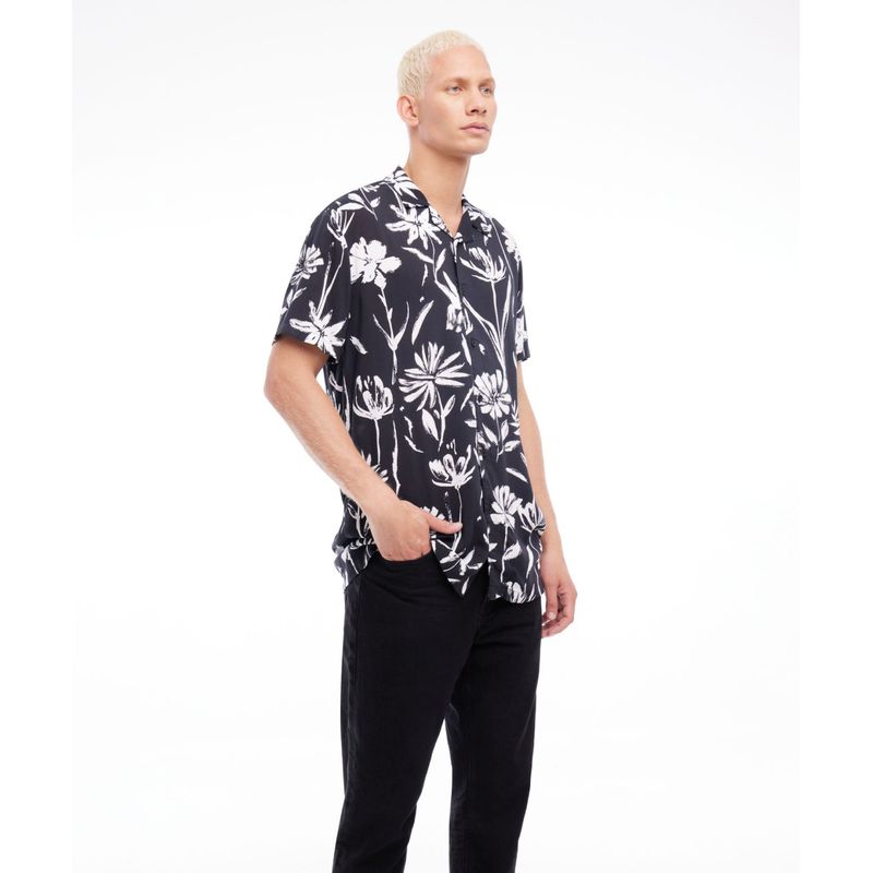 SEVEN SEVEN - Camisa Para Hombre Manga Corta  Color Negro Marca Seven Seven #45011838