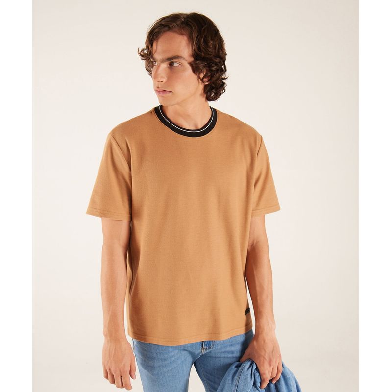 SEVEN SEVEN - Camiseta Hombre Seven M/C Beige Poliéster 45092287-80030