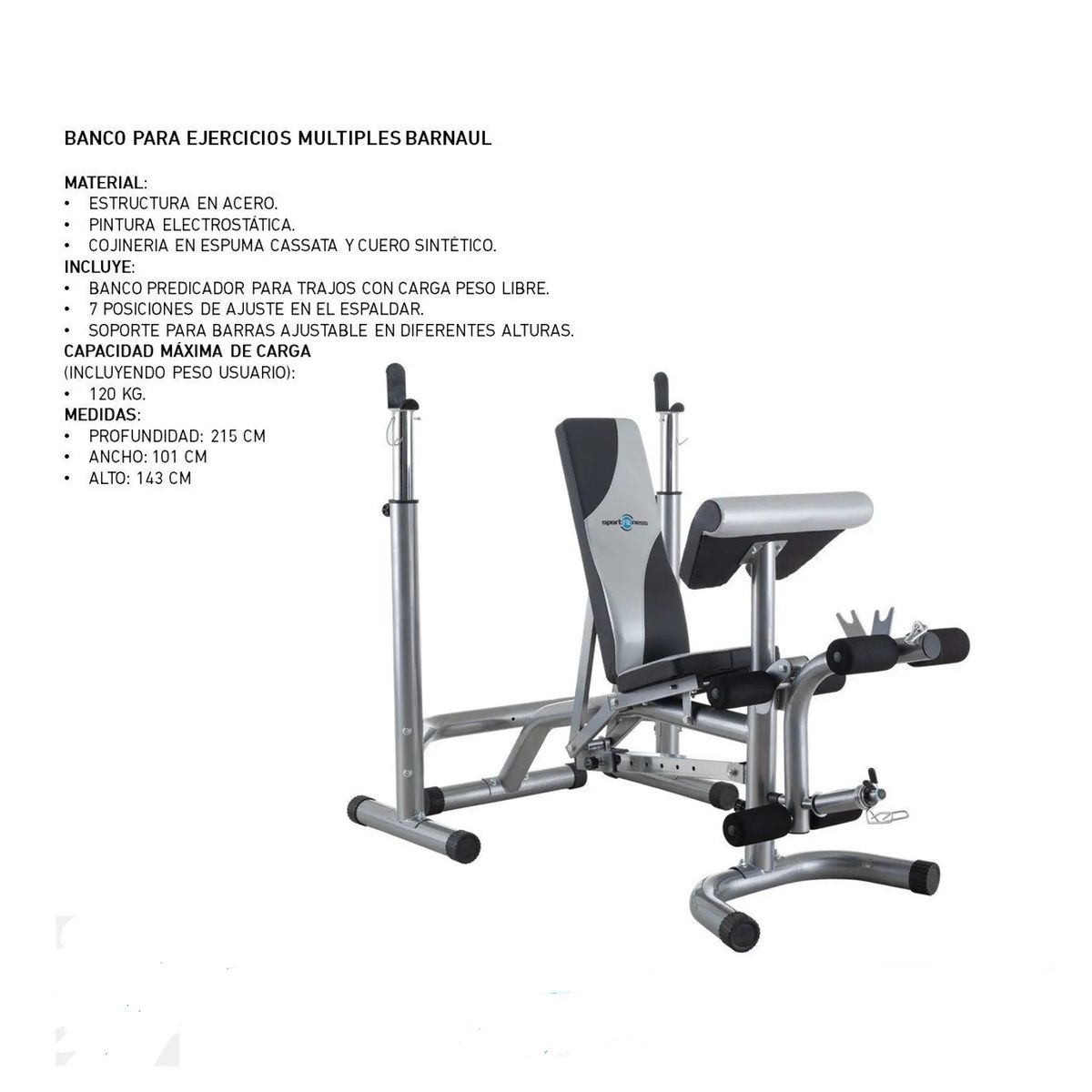 SPORT FITNESS - Banco De Ejercicios Multiples Olimpico Barnaul
