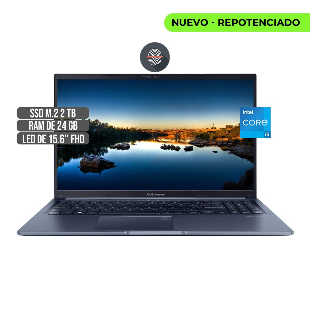 ASUS - PORTATIL ASUS INTEL CORE I5-1240P SSD 2TB RAM 24GB LED FHD 15.6