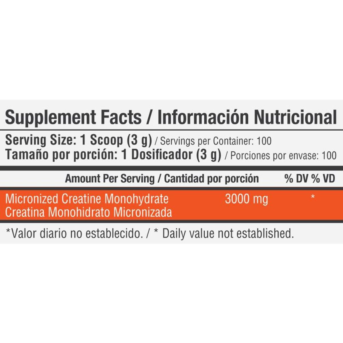 HEALTHY SPORTS - Creatina monohidratada micronizada 3000mg x100 servicios
