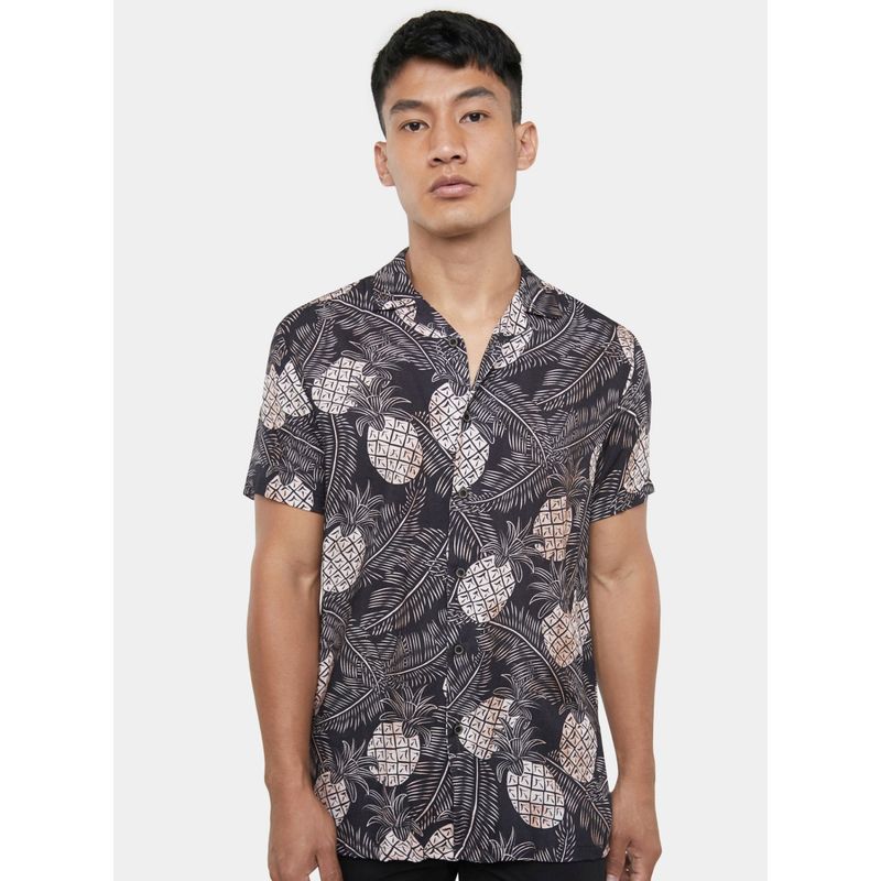 SEVEN SEVEN - Camisa Para Hombre Manga Corta  Color Negro Marca Seven Seven #45011695