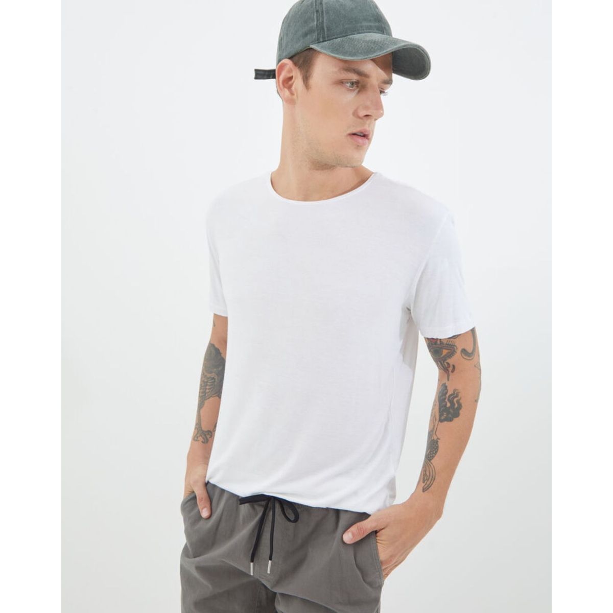 SEVEN SEVEN - Camiseta Para Hombre Manga Corta Cuello Redondo Color Blanco Marca Seven Seven #45091606