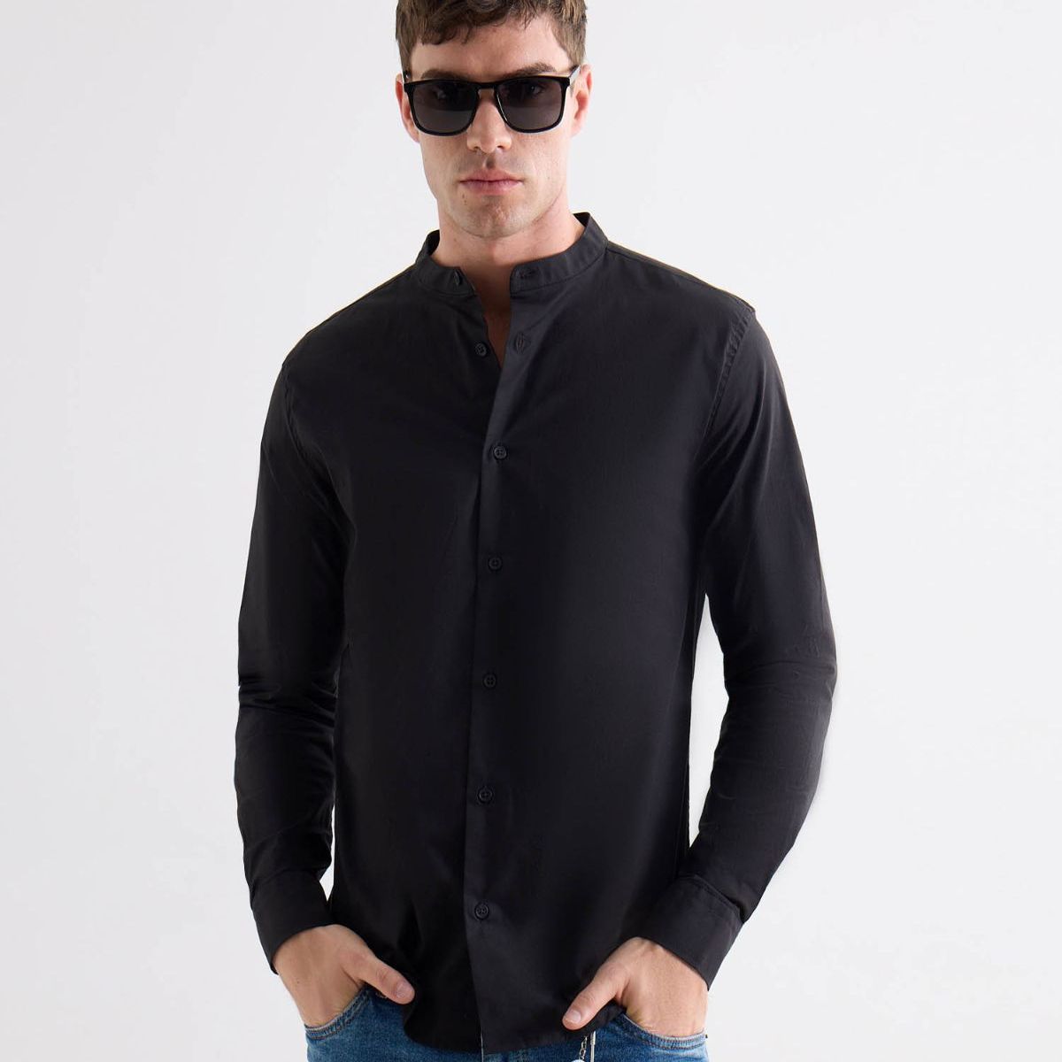 SEVEN SEVEN - Camisa De Hombre  Color Negro Marca Seven Seven #45011330
