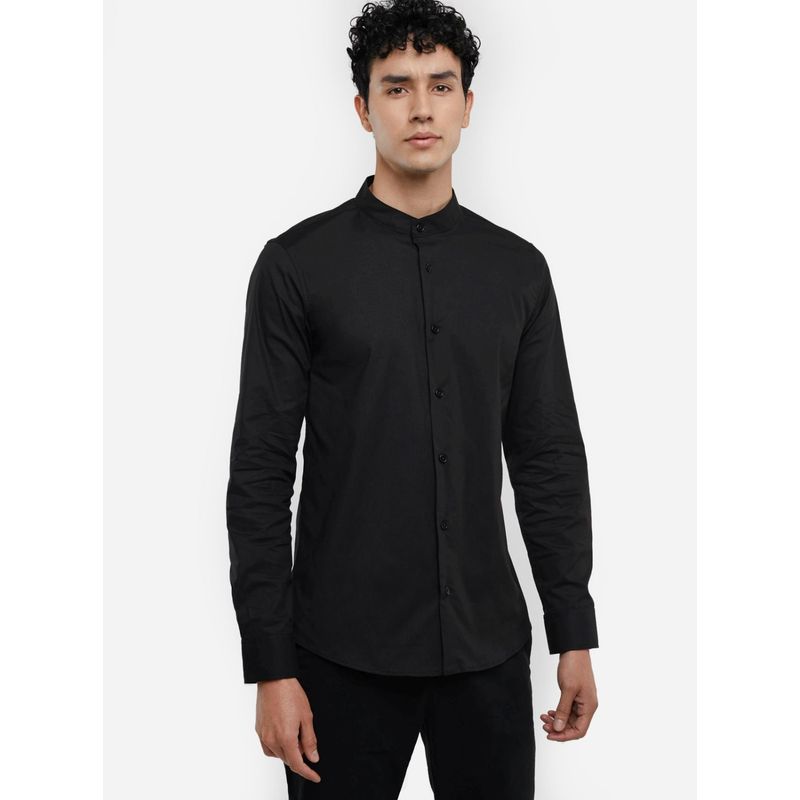 SEVEN SEVEN - Camisa Para Hombre Manga Larga Cuello Neru Color Negro Marca Seven Seven #45011330