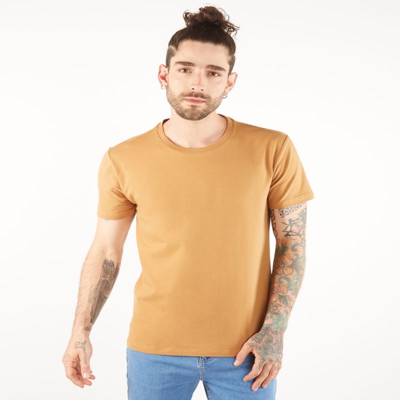SEVEN SEVEN - Camiseta Para Hombre Manga Corta Color Camel Marca Seven Seven #45092158