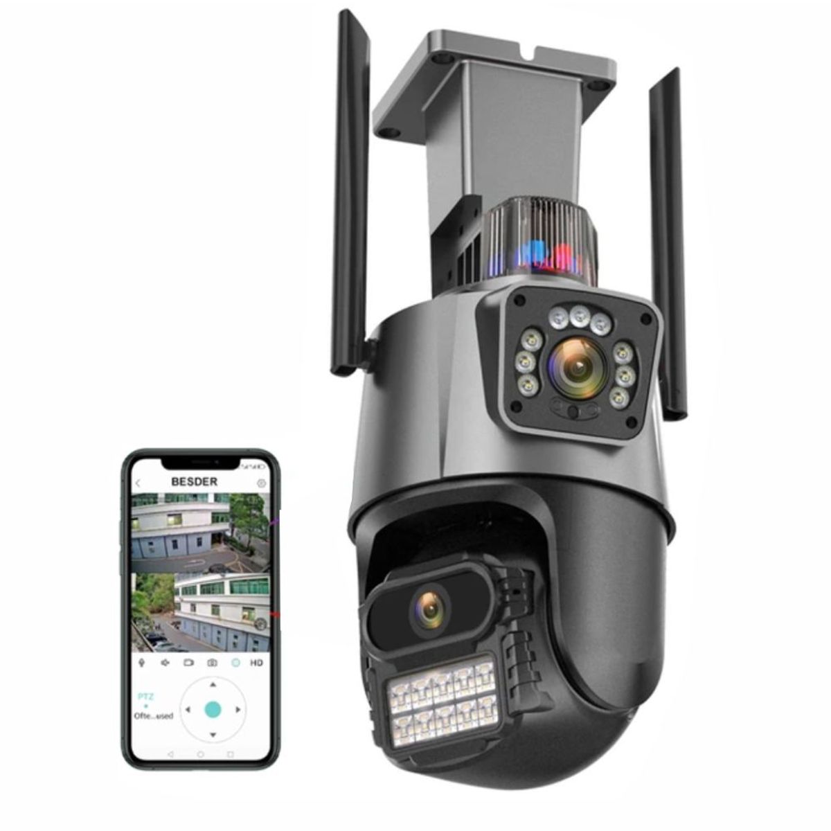 GENERICO - Camara De Seguridad Ptz Doble Sensor Seguimiento Automatico