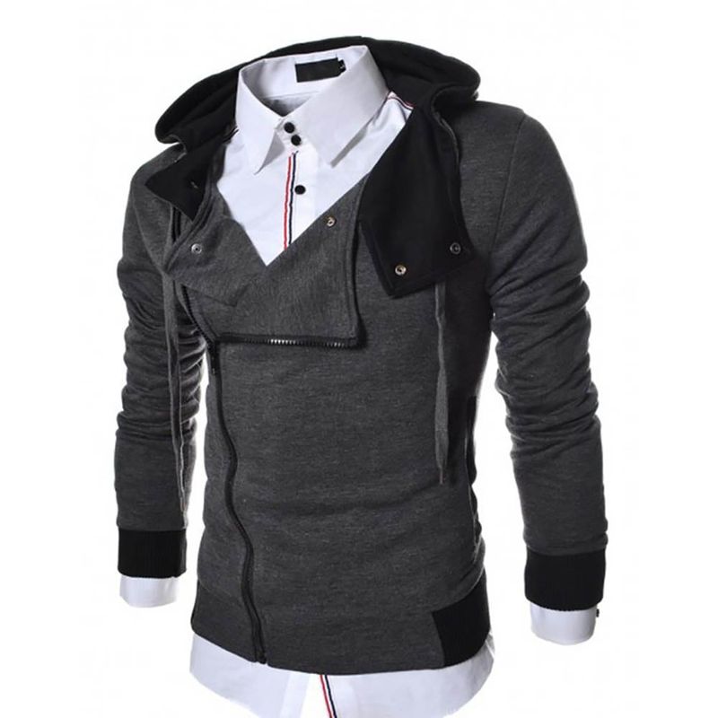 THE CLOTHING COMPANY - Chaqueta Hombre Algodon Perchado GNRC Cierre Lateral.