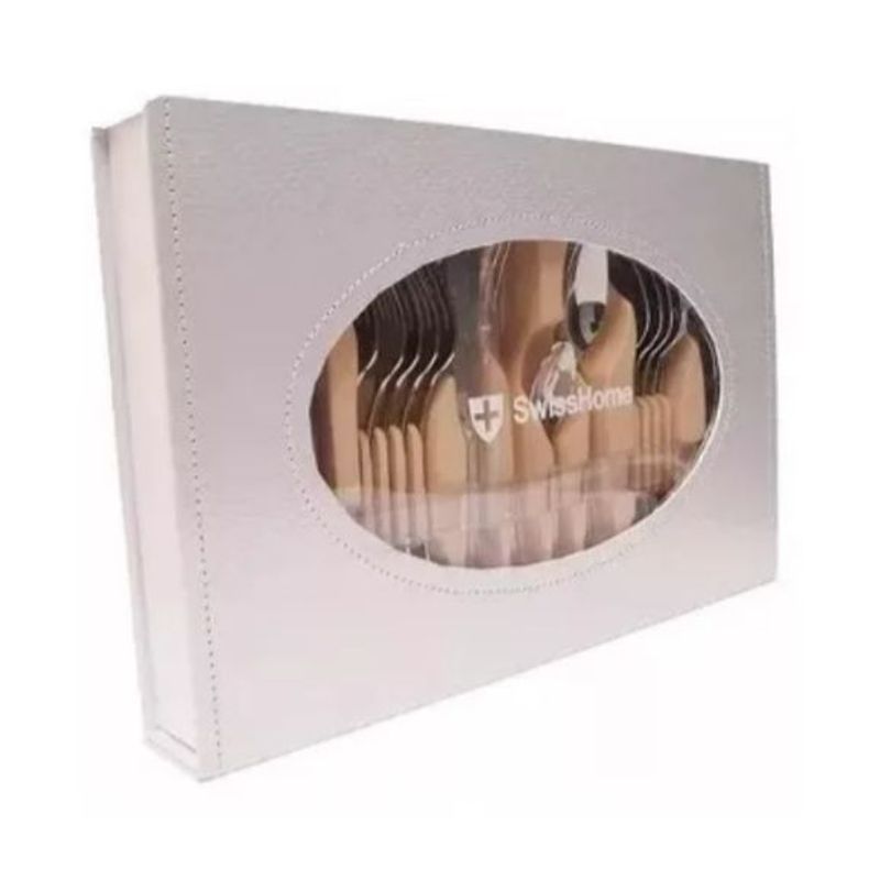 SWISSHOME - Juego De Cubiertos 24 Piezas SwissHome Estuche De Lujo