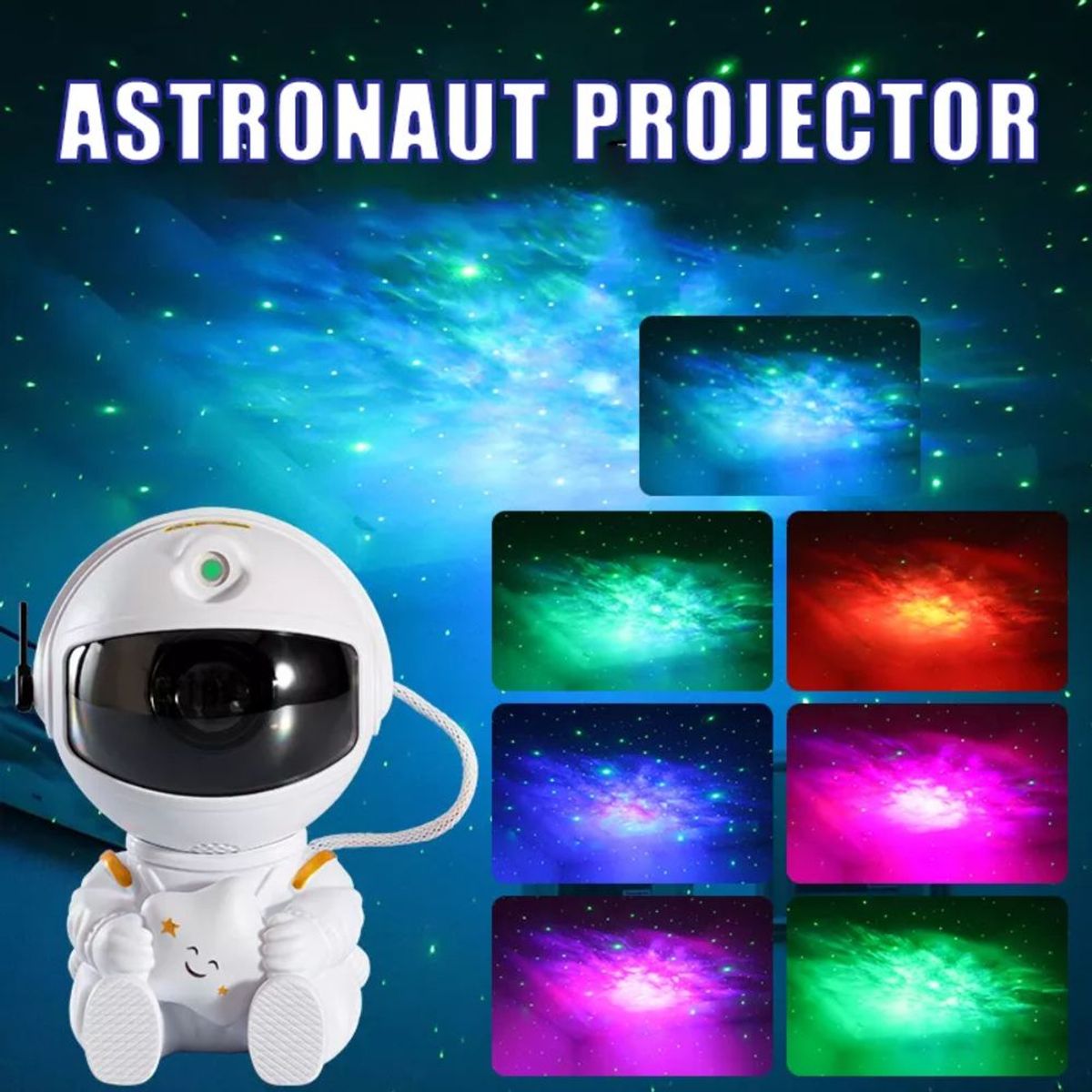 GENERICO - Astronauta Nebulosa Proyector De Luces Con Control Remoto