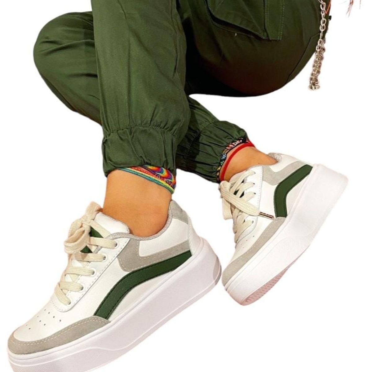 EVEGONZ - Tenis Mujer Zapato Urbano De Moda Beige