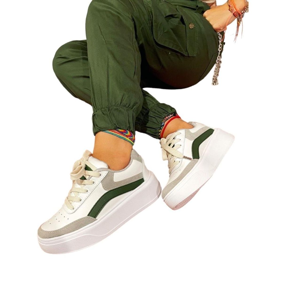 EVEGONZ - Tenis Mujer Zapato Urbano De Moda Beige