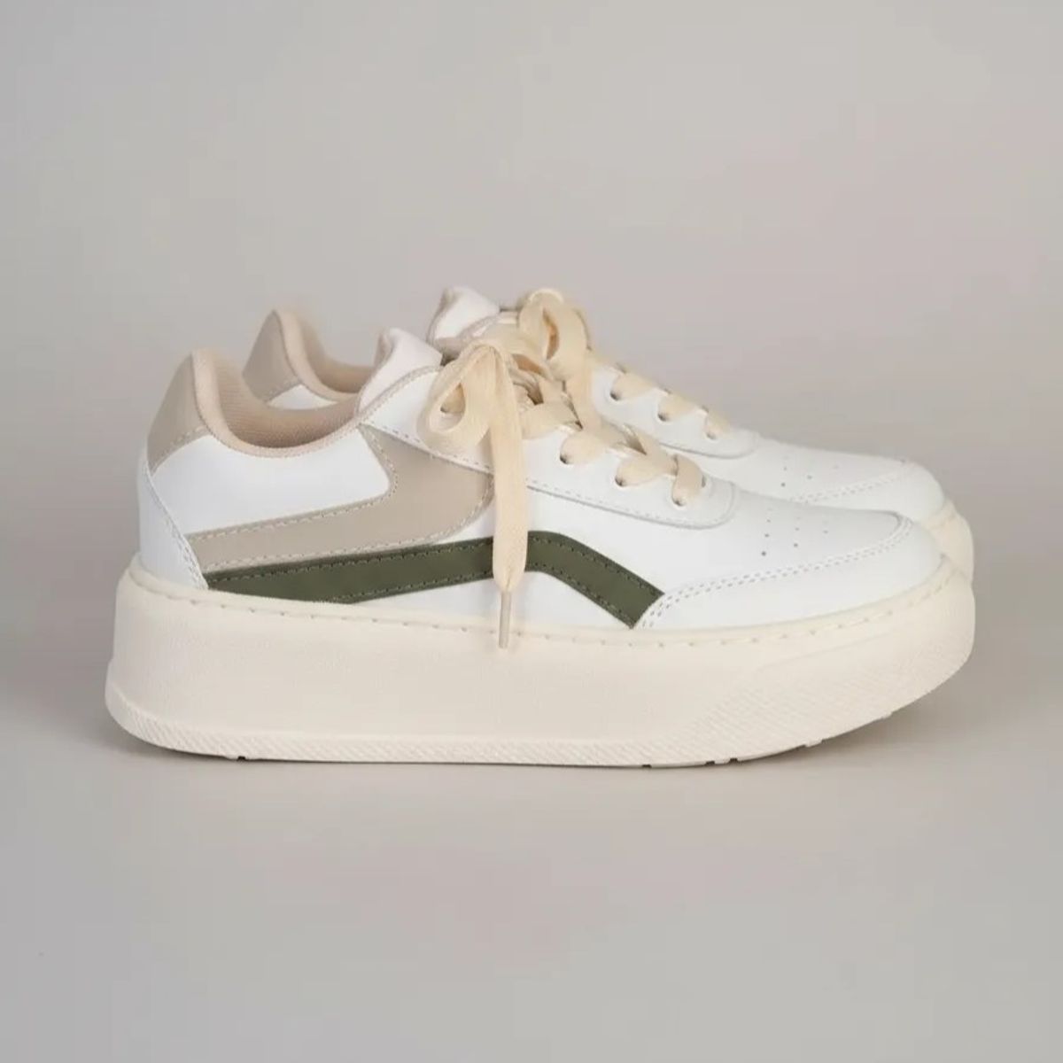 EVEGONZ - Tenis Mujer Zapato Urbano De Moda Beige