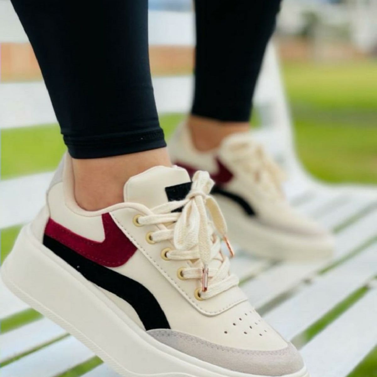 EVEGONZ - Tenis Mujer Zapato Urbano De Moda Beige