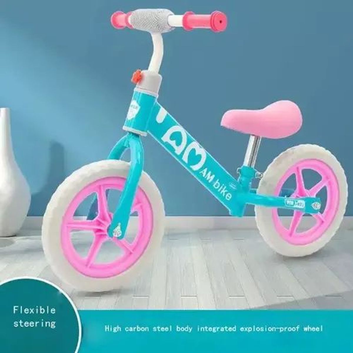 KIDSHOP - Bicicleta Equilibrio Sin Pedales Aprendizaje Z001 Rosa