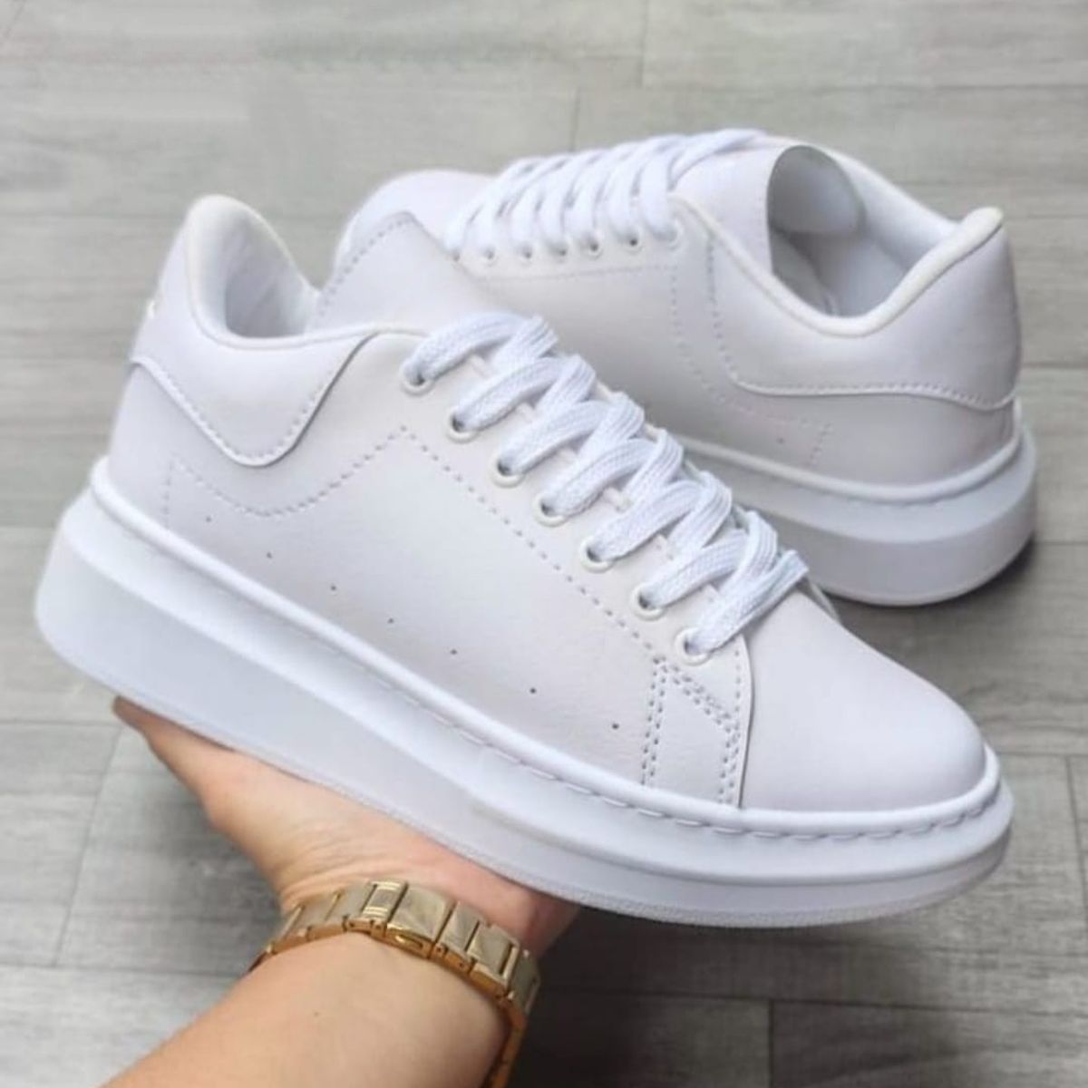 EVEGONZ - Tenis Casual Mujer Calzado Urban Zapatos de Moda Blanco