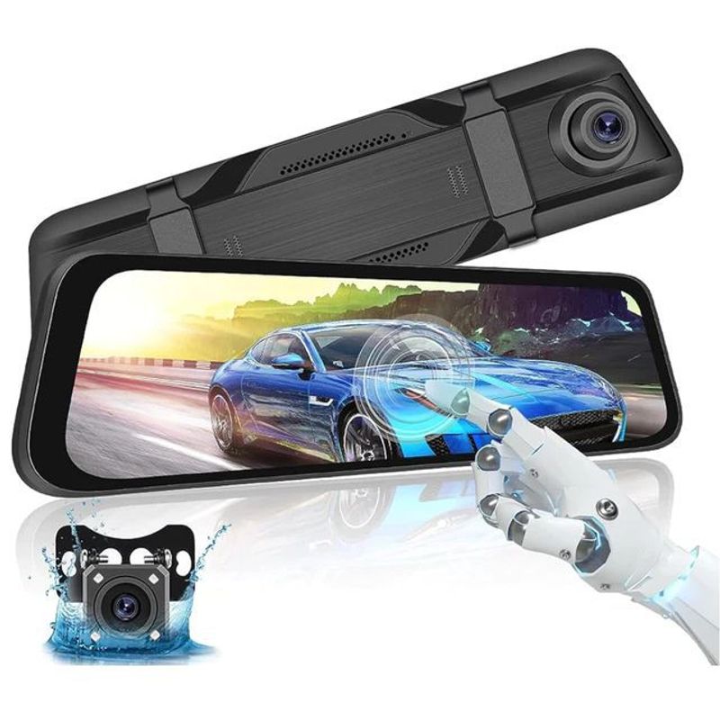 GENERICO - Camara Espejo Tactil 7in 1080p HD Retrovisor Reversa