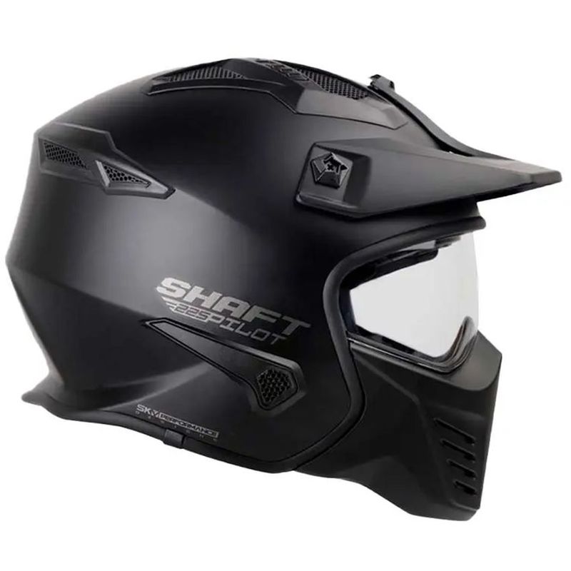 SHAFT - Casco moto shaft 225 negro solid gr  trans (M)